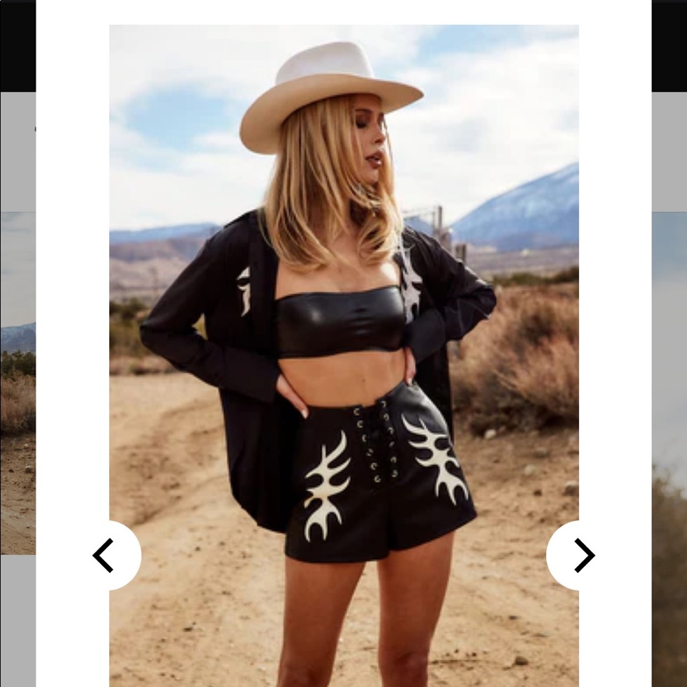 Black Danica Vegan Shorts